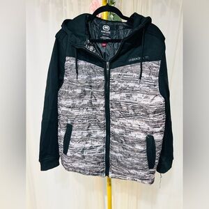 Ecko Unlimited Black and Gray Puffer Jacket